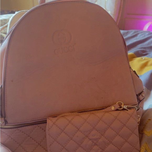Gucci Blush Backpack with Quilted Pouch - Picture 1 of 1